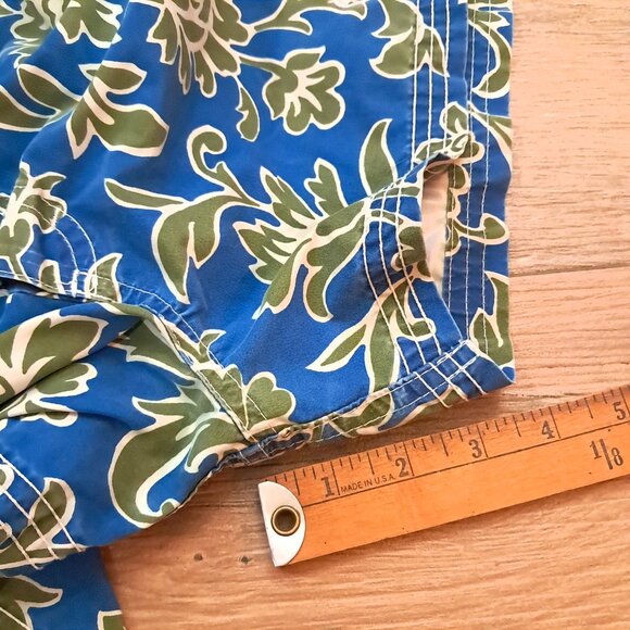 Vintage ROXY Quiksilver Boardshorts Juniors sz 3 Blue green Surfing swim shorts - Picture 10 of 12